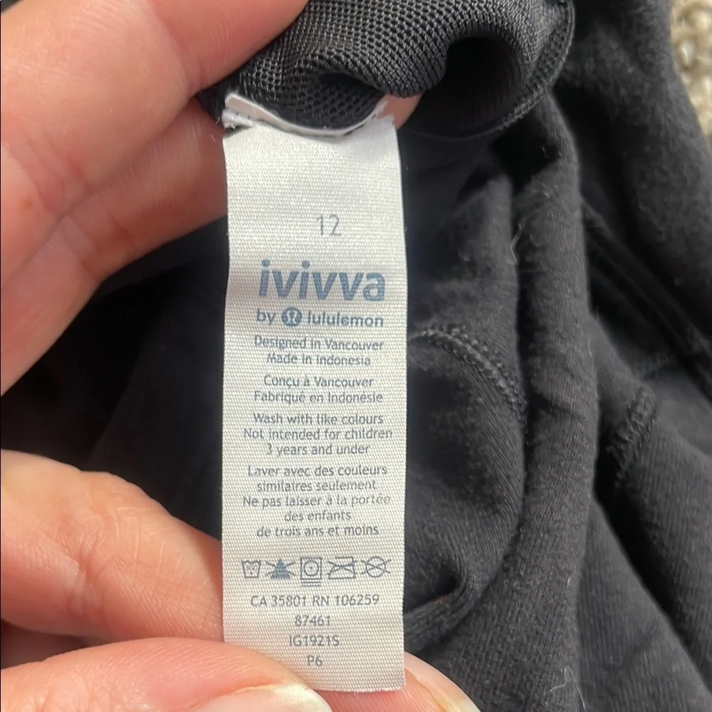 Ivivva Sleek Black Kids Bodysuit